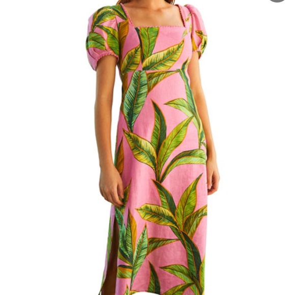 FARM Rio Dresses Farm Rio Pink Ruffle Dress M Poshmark